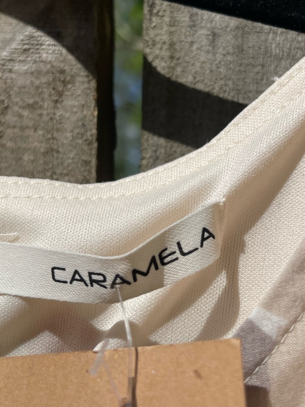 Caramela Cream Dress with Red-Orange Floral Accent NWT Sz M - Picture 6 of 13